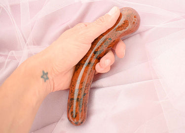 MAHOGANY OBSIDIAN YONI WAND - THE PEARL VELVET - Yoni Wanderland